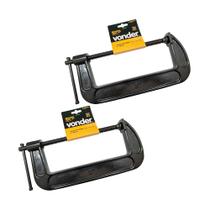 Grampo para marceneiro tipo C 8" (200 mm) - 2 unidades - Vonder Grampo para marceneiro tipo C 8" (200 mm) - 2 unidades - Vonder