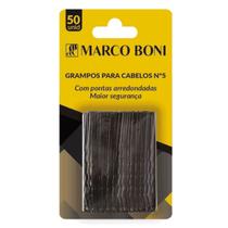 Grampo Preto Para Cabelo Nº 5 com 50 Unidades - Marco Boni