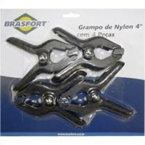 Grampo Rapido Marceneiro Brasfort 4''Nylon 4 Pecas 7354