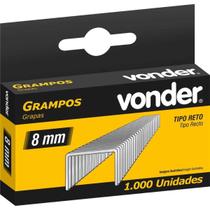 Grampo Reto 8mm Aço Carbono 1000 Peças 2898408000 Vonder