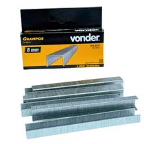 Grampo Reto 8mm Zincado P/ Grampeador Manual Vonder 1000 Pçs - 2898408000