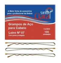 Grampo Santa Clara Aço Loiro N7 com 100 Unidades