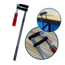 Grampo Sargento Para Marceneiro 12pol. 300mm Tipo F Revestido em Niquel Leminos Grampo Sargento Para Marceneiro 12pol. 300mm Tipo F Revestido em Niquel Leminos