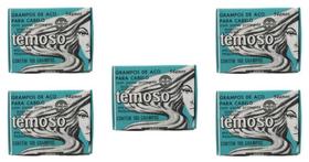 Grampo Teimoso N5 Loiro Caixa C/100un Kit 03 Caixas Pequenas Incolor