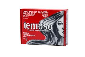 Grampo Teimoso No5 Preto Pacote Com 100 Unidades