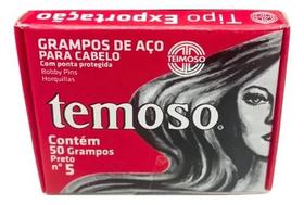 Grampo Teimoso No5 Preto Pacote Com 50 Unidades
