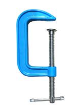 Grampo Tipo G 100mm 4 Pol Azul Alta Pressão Reforçado Ideal para Marcenaria Carpintaria Fixação Precisa