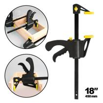 Grampo Tipo Sargento de Aperto Rápido 18 Pol 450mm para Marcenaria Fertak Grampo Tipo Sargento de Aperto Rápido 18 Pol 450mm para Marcenaria Fertak