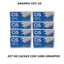 Grampo tot-10 kit 08 caixas com 1000 unidades - cis