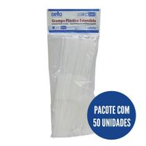 Grampo trilho estendido 50 un plástico branco Dello Grampo trilho estendido 50 un plástico branco Dello