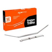 Grampo Trilho Metal Para Pasta com 50 un 80mm Metálico Grampo Trilho Metal Para Pasta com 50 un 80mm Metálico