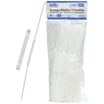 Grampo Trilho Plast Estendido Dellofix Branco Pct Com 50unid