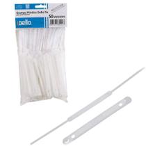 Grampo Trilho Plástico Dello Dellofix c/50 Unidades Branco Grampo Trilho Plástico Dello Dellofix c/50 Unidades Branco