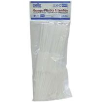 Grampo Trilho Plástico Estendido Branco 50un - Dello