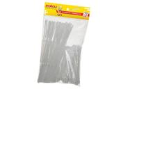 Grampo trilho plastico waleu pacote 50 unidades branco