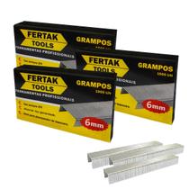 Grampos 6mm Para Grampeador Tapeceiro 5.000 Peças Fertak