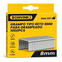 Grampos 8mm Para Grampeador Pneumático 1000 Un Aço Carbono Grampos 8mm Para Grampeador Pneumático 1000 Un Aço Carbono