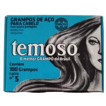 Grampos De Aço Para Cabelos Nº 5 Loiro 100Un - Teimoso