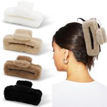 Grampos de cabelo AHONEY Extra Large Antiderrapantes para cabelos grossos x4