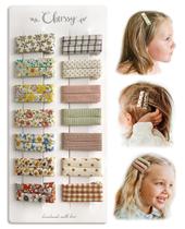 Grampos de cabelo Cherssy 28P Floral Fully Lined Alligator 1,8"
