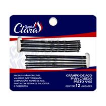 Grampos De Cabelo De Aço Preto Nº 05 Santa Clara 12 un