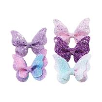 Grampos De Cabelo De Borboleta Dupla Com Lantejoulas Fofas Para Meninas Arco Grampos De Cabelo