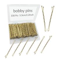 Grampos de cabelo YINGFENG 330 peças 5,5 cm dourados antiderrapantes