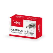 Grampos Galvanizados 26/6 Caixa Com 1000 Unidades Keep - EI166