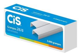 Grampos Galvanizados 26/6 Caixa com 5000 Unidades - CiS