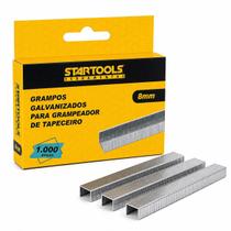 Grampos Galvanizados 8mm Tapeceiro 1000 Peças Profissional