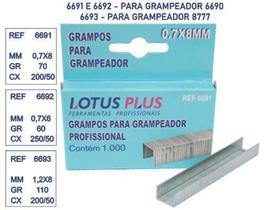 Grampos para grampeador profissional c/1000 ( 6mm / 8mm) lotus ref.: 6692 / 6691. Grampos para grampeador profissional c/1000 ( 6mm / 8mm) lotus ref.: 6692 / 6691.