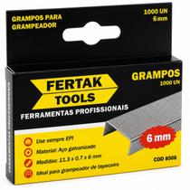 Grampos Para Grampeador Tapeceiro 06mm C/ 1000 Peças FERTAK Grampos Para Grampeador Tapeceiro 06mm C/ 1000 Peças FERTAK