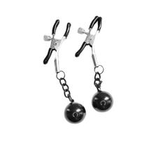 Grampos para Seios com Bolas de Ferro 7cm x 2cm em Metal