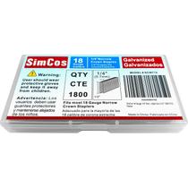 Grampos SimCos 18 Gauge 1/4" (1,3 cm) de coroa estreita - Pacote com 1800 unidades Grampos SimCos 18 Gauge 1/4" (1,3 cm) de coroa estreita - Pacote com 1800 unidades