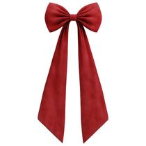 Gran lazo decorativo de terciopelo rojo, modelo Froova, de 127x51 cm Gran lazo decorativo de terciopelo rojo, modelo Froova, de 127x51 cm