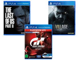 Gran Turismo Sport + Resident Evil - Village + The Last of Us Part II para PS4