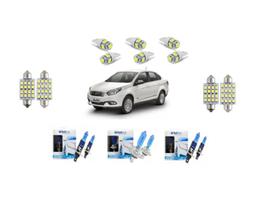 Grand Siena + Leds 2010 A 2018 Kit Lâmpadas Super Branca Grand Siena + Leds 2010 A 2018 Kit Lâmpadas Super Branca