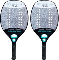 GRANDCOW Raquete de Beach Tennis fibra de carbono kit com 2