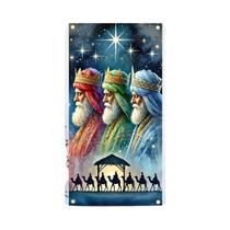 Grande Banner De Natal Para Porta 71 X 35 Polegadas, Decoração Religiosa Com Estrela Dos Reis De Grande Banner De Natal Para Porta 71 X 35 Polegadas, Decoração Religiosa Com Estrela Dos Reis De