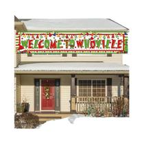 Grande Bem-vindo a Whoville Decorações do Natal Banner, Quintal Sinal Pendurado, Grinch, ao ar livre Grande Bem-vindo a Whoville Decorações do Natal Banner, Quintal Sinal Pendurado, Grinch, ao ar livre