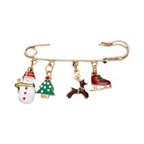 Grande Broche De Natal Com Papai Noel, Floco De Neve E Sino Para Mulheres E Homens, Joia Com Árvore Grande Broche De Natal Com Papai Noel, Floco De Neve E Sino Para Mulheres E Homens, Joia Com Árvore