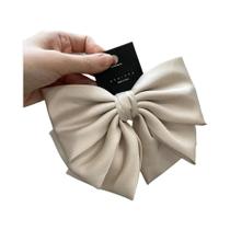 Grande Clipe De Cabelo Em Camadas Com Laço Para Mulheres, Acessório De Cabelo Em Tecido Com Clipe De