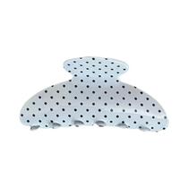 Grande Clipe De Cabelo Vintage Em Acrílico Com Estampa De Poá, Elegante Clipe De Tubarão Para