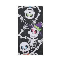 Grande Cobertura De Porta De Halloween Com Crânio, Abóbora E Mão Ensanguentada Para Decoração De Grande Cobertura De Porta De Halloween Com Crânio, Abóbora E Mão Ensanguentada Para Decoração De