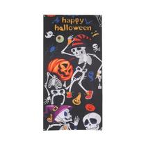 Grande Cobertura De Porta De Halloween Com Crânio, Abóbora E Mão Ensanguentada Para Decoração De