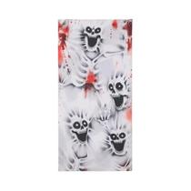 Grande Cobertura De Porta De Halloween Com Crânio, Abóbora E Mão Ensanguentada Para Decoração De Grande Cobertura De Porta De Halloween Com Crânio, Abóbora E Mão Ensanguentada Para Decoração De