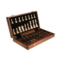 Grande Conjunto De Xadrez De Madeira Dobrável 39cm Peças Tradicionais Feitas À Mão Em Madeira Sólida