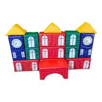 Grande Construtor Brinquedos Educativos Cubos Espumados Blocos Para Montar Empilhar Espuma Incluso Escolar LDM 3 anos