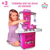 Grande Cozinha Infantil Completa Sai Agua Mini Fogão Forno