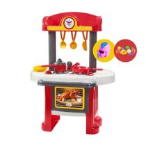 Grande Cozinha Infantil Vermelha Star Completa Pia Forno Grande Cozinha Infantil Vermelha Star Completa Pia Forno